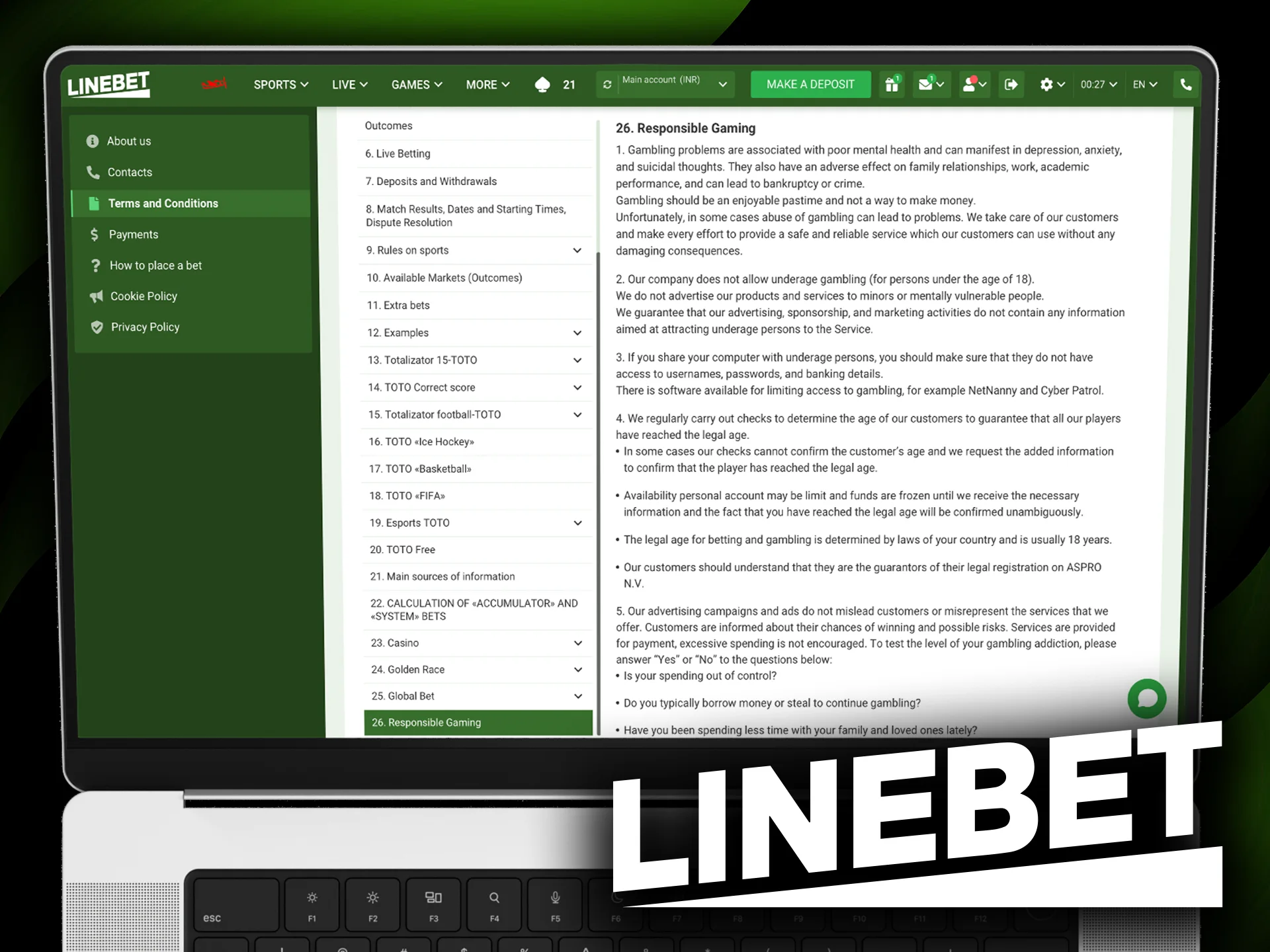 Linebet’s Commitment to Responsible Gambling Practices.