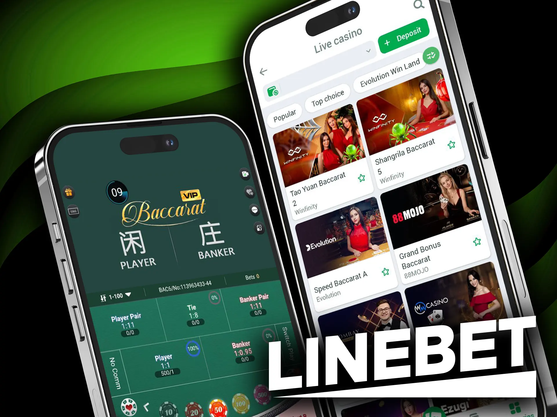 Linebet Baccarat Mobile App for Players in India.