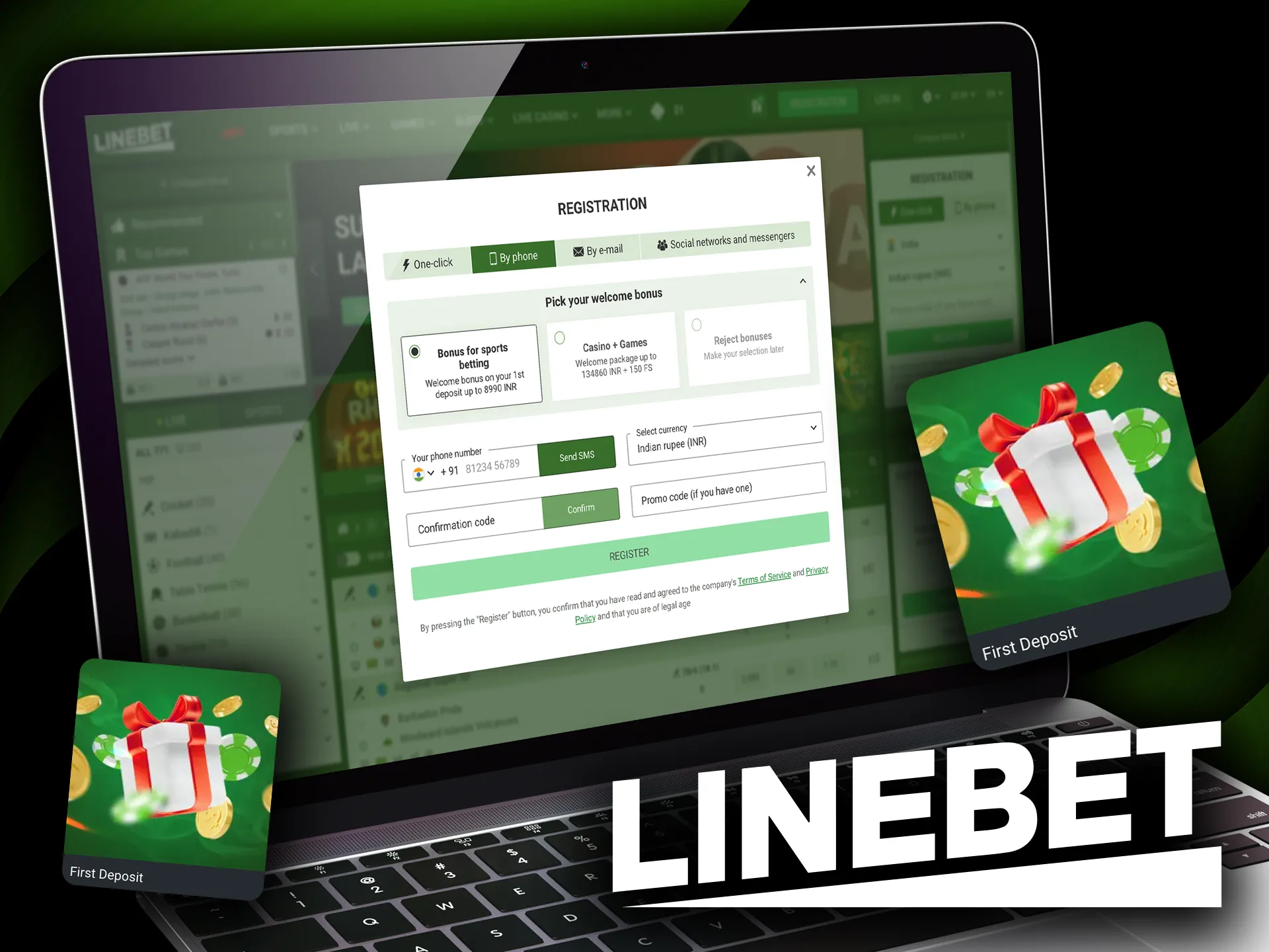 Linebet offers all users a welcome bonus for cricket betting.