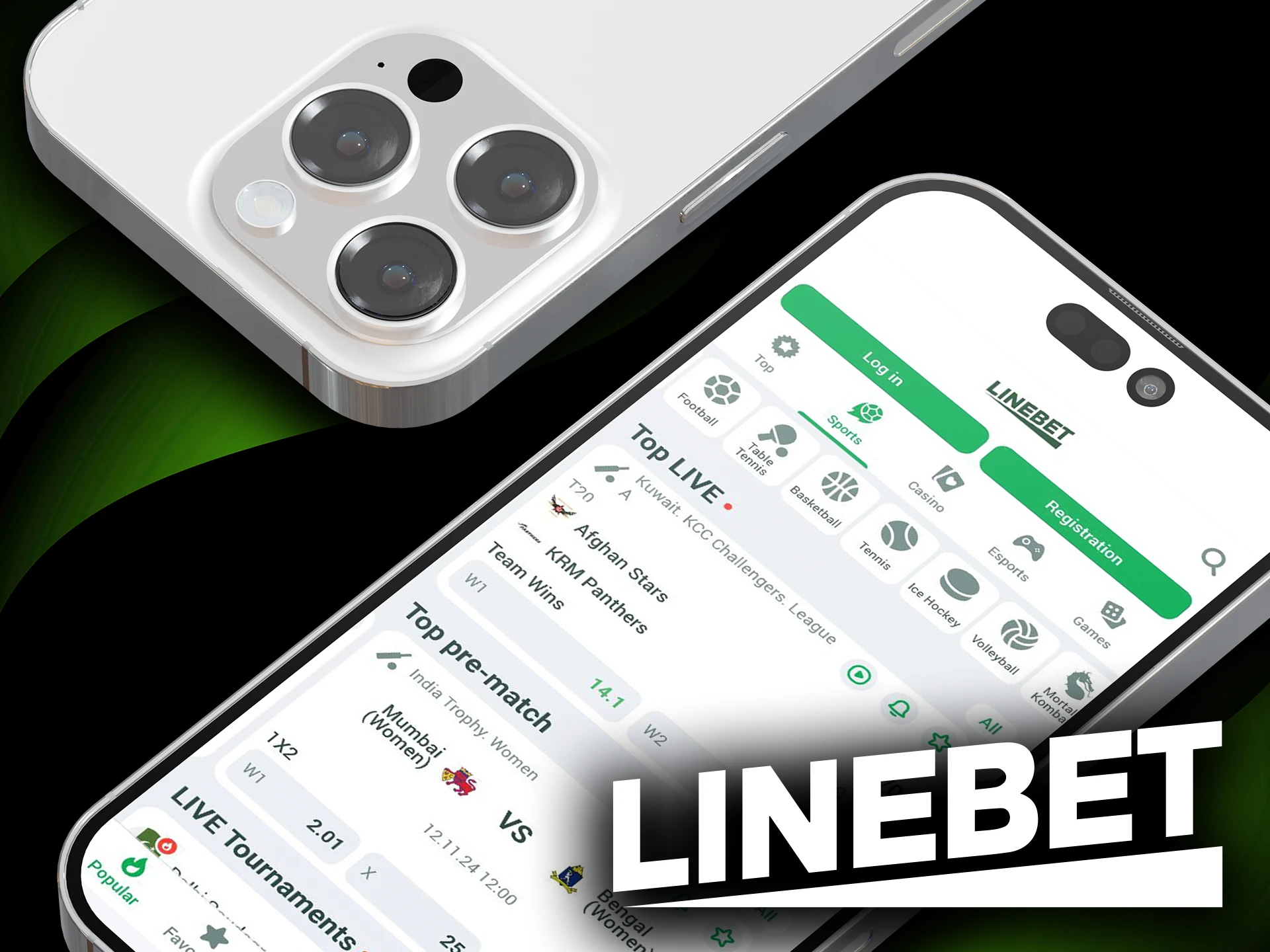 Bet anytime with the Linebet app for iOS devices.