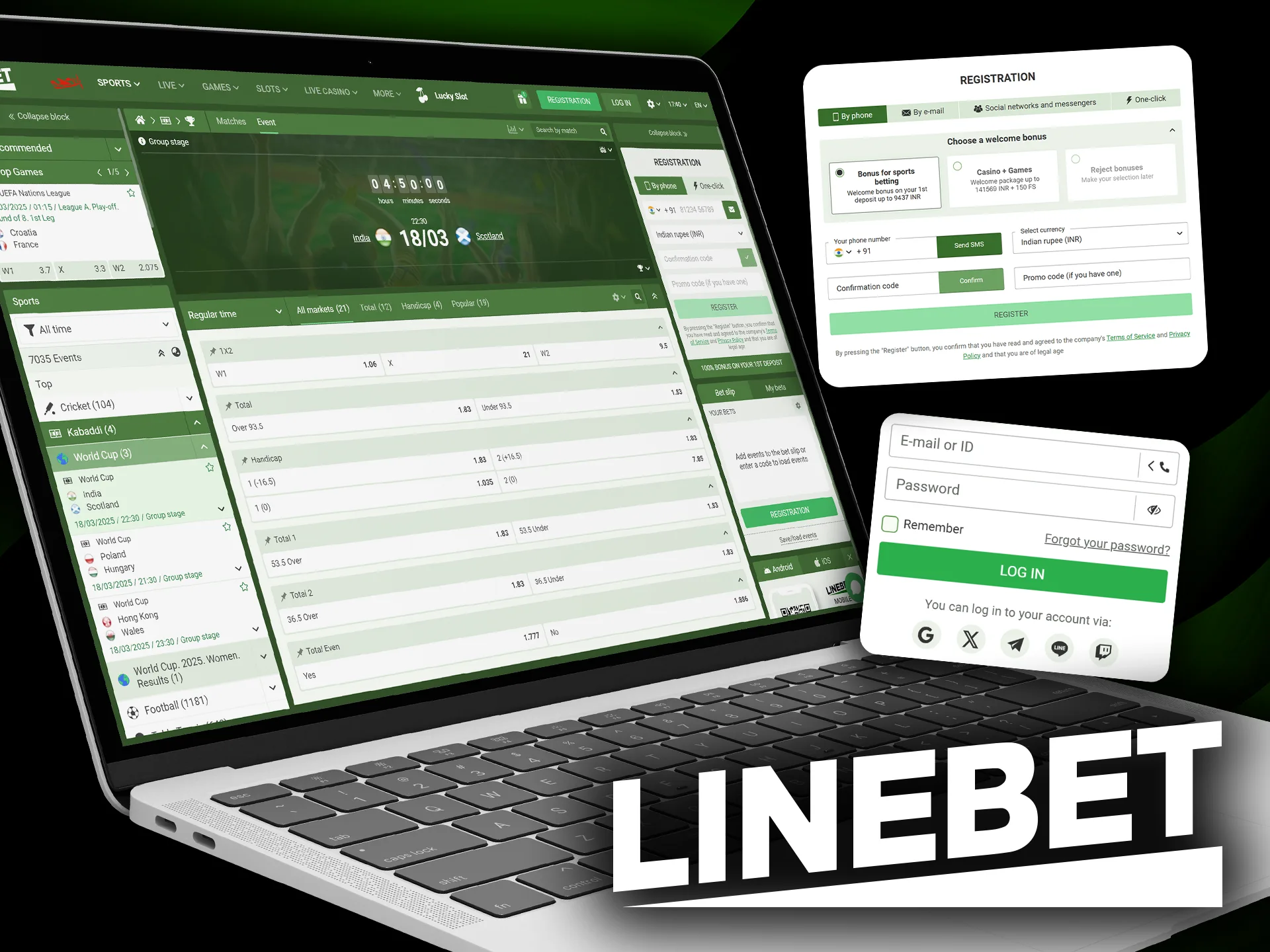 Try your luck with Linebet kabaddi betting.