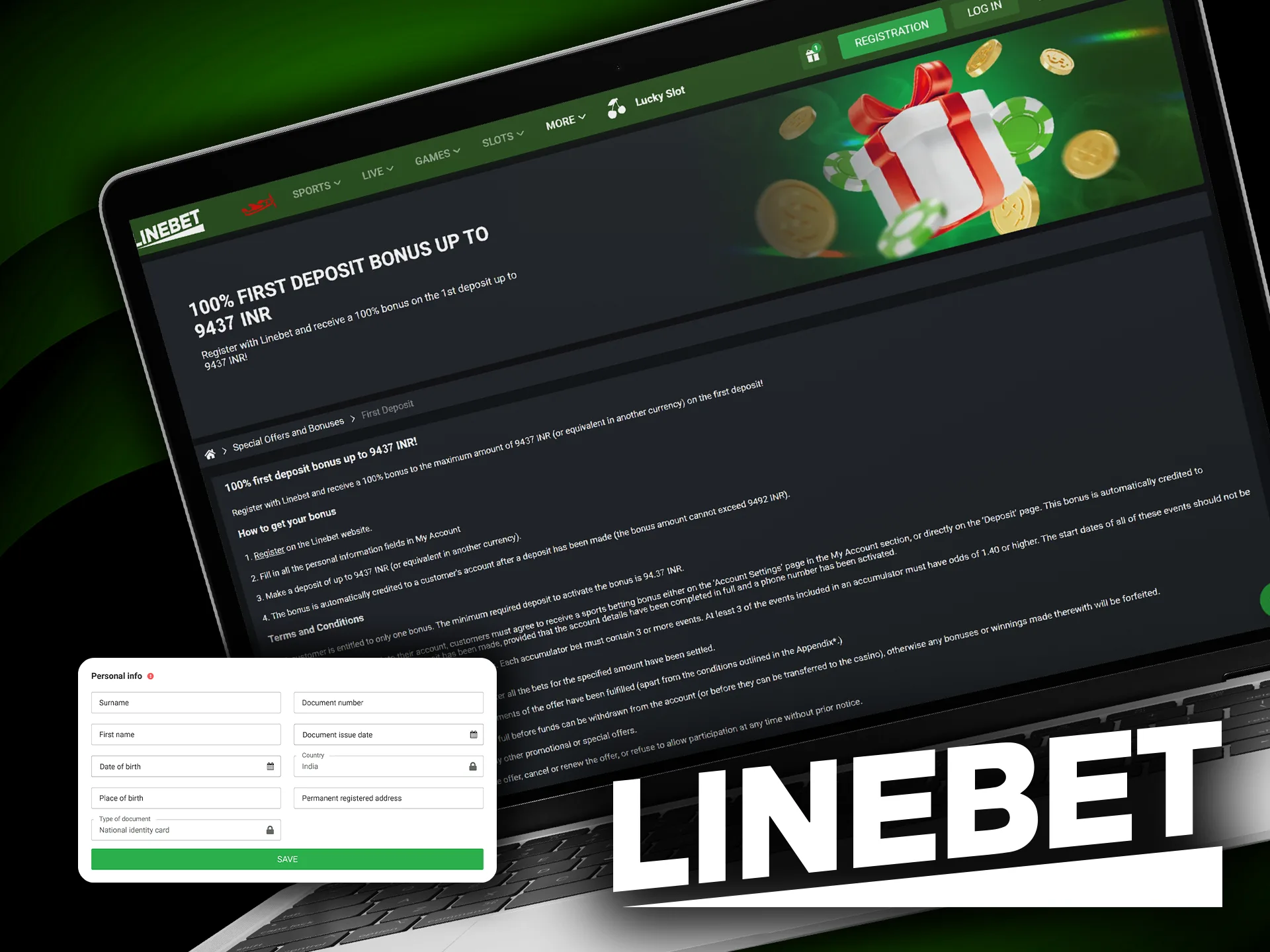 Exclusive welcome bonus for Toto betting at Linebet.