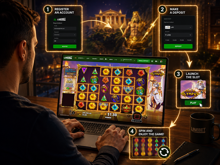 Play Gates of Olympus on Linebet