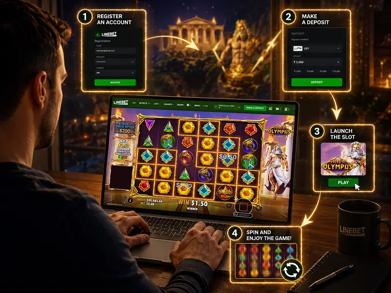 Play Gates of Olympus on Linebet