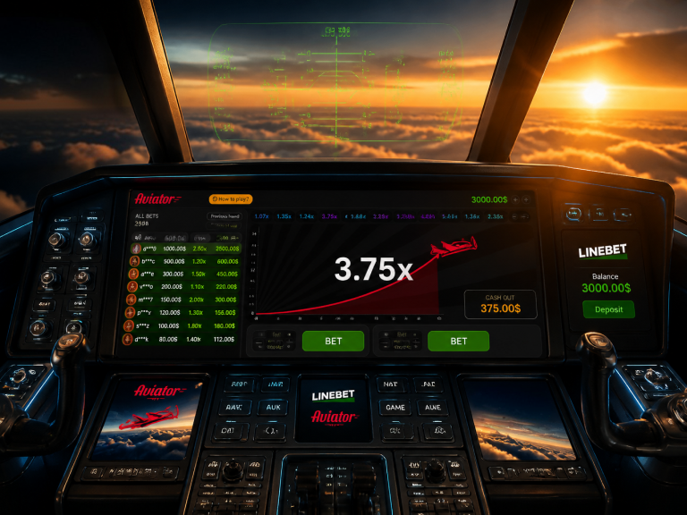 Play Aviator game on Linebet