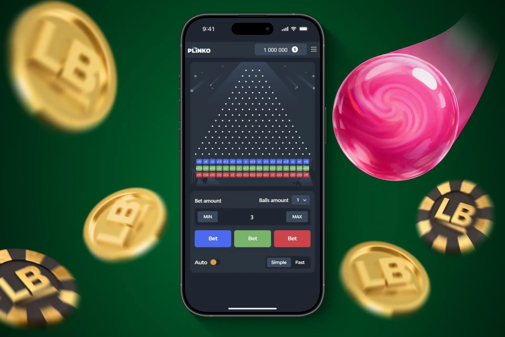 Linebet Plinko game on mobile